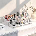 4 Set White Wood Tiered Riser Display Stands for Vendor Events,Stackable Wooden Cupcake Stand,Farmhouse Decor Wood Dessert Table Display Set,Vendor Booth Display Items,Food Display Risers for Party - Image 4