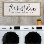 comurdyo Laundry Room Sign Wall Decor 32×12 Inch Wood - Image 4