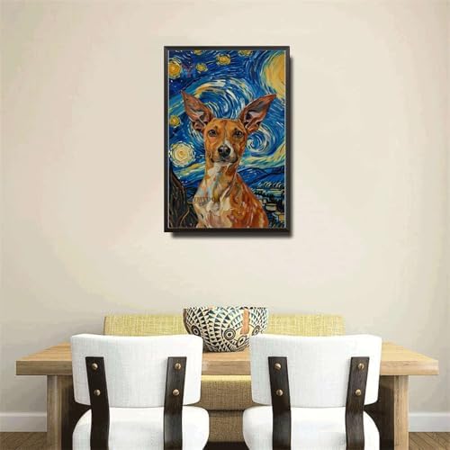 Metal Sign Tin Sign Vintage Wall Art Basenji Night Watch Playful Basenji in A Starry Canvas for Home Den and Art Enthusiasts Waterproof Aluminum 6×8 Inches with Metal Frame - Image 4