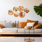 Xuhal 6 Pcs Boho Wall Basket Decor Woven Farmhouse Wall Hanging Art - Image 2