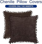 CaliTime Decorative Couch Throw Pillow Covers 22 X 22 Inches Coffee - Image 6