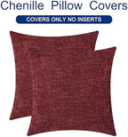 CaliTime Decorative Couch Throw Pillow Covers 26 X 26 Inches Burgundy - Image 6