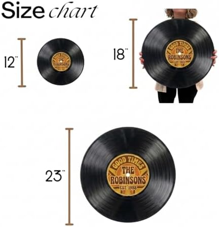Personalized Family Name Sign, Custom Faux Vinyl Record Wall Decor, Retro LP Music Lover Plaque, Flat MDF Board with Realistic 3D Print (Not a Real Vinyl LP), Vintage Bar and Man Cave Art - Image 4