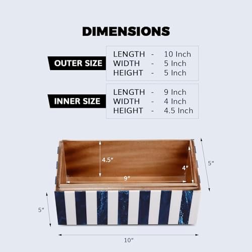Handicrafts Home Decorative Organizer Box 10x5 – Large Keepsake Box with Lid, Modern Decorative Storage Box, Bohemian Coffee Table Décor, Jewelry & Memory Box, Decorative Accent Box for Home Décor - Image 2
