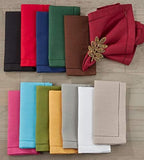SARO LIFESTYLE Classic Hemstitch Cloth Napkins (Set of 12) - Elegant Everyday Dinner Napkins with Textured Fabric and Hemstitched Border for Dining Tables and Formal Entertaining, 18"x18", White - Image 4