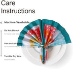 FINGERCRAFT Cloth Napkins Set of 12, 100% Cotton, 20x20 Inch Pastel Splash - Image 7