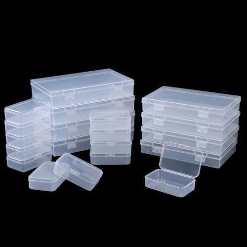 LJY 20 Clear Plastic Boxes, 3 Sizes for Hardware by LJY