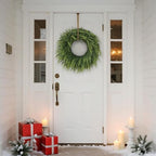 26" Lifelike Artificial Christmas Norfolk Pine Wreath for Front Door Decor - Image 2