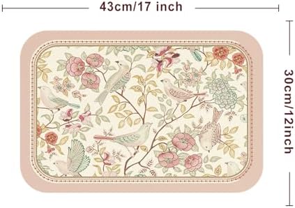 patdrea Designer Vintage French PVC Placemats Set of 6,12"x17"-Kulom A - Image 4
