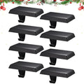 Christmas Stocking Holders for Mantle, Weighted Stocking Hangers, Christmas Stocking Hooks for Tables Window Fireplace Mantle Decoration(Black,8PCS) by popamaz