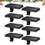 Christmas Stocking Holders for Mantle, Weighted Stocking Hangers, Christmas Stocking Hooks for Tables Window Fireplace Mantle Decoration(Black,8PCS) by popamaz