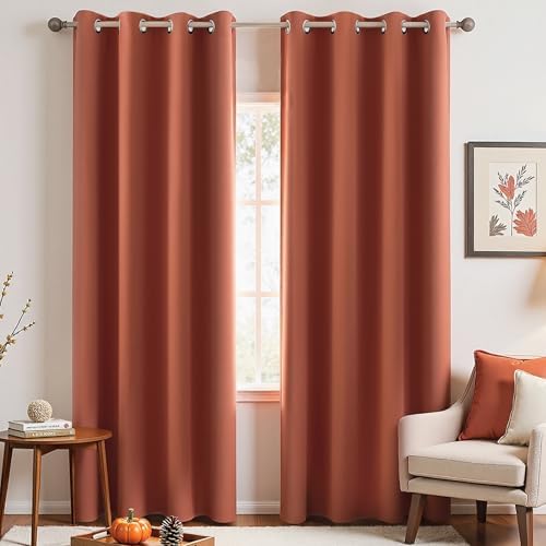 KOUFALL Thermal Curtains for Winter Insulated,96 Inches Long Autumn Fall Bohemian Blackout Hippie Curtains for Bedroom Living Room Dining Room 2 Panel Set by KOUFALL