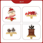 Sunshane 6 Pieces Christmas Stocking Holders Mantel Stocking Hanger Hooks Fireplace Mantle Metal Hang Bases for Xmas Party Decorations (Gold) - Image 5