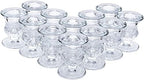 Hosley Set of 24 Glass Taper Candle Holders – Clear Candlestick Holder Set for Weddings, Table Centerpieces, Dinner & Home Décor (2.5” H) by HOSLEY