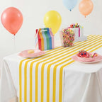 AmazingSpark Striped Table Runner Roll,Yellow,50' Long X 16" Wide - Image 3