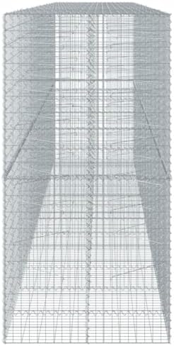 vidaXL Gabion Basket with Cover 236.2"x39.4"x78.7" Galvanized Iron - Image 6