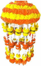 LoveNspire Marigold Strings and Jhoomar Decor with Strings, Mehndi Decoration, Wedding Garland, Flowers Decorations, Diwali Backdrop, Puja Garlands, Chandelier - Image 6