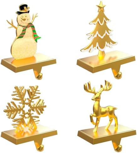 4 Pack Christmas Stocking Holders for Mantle Stockings Hanger by GinbelDirect