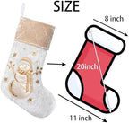 LUBOT New Christmas Stockings Set of 5 Embroidered 20" Xmas Family Traditional Fireplace Hanging Gold Sequin Decor Velvet Satin Fabric Gifts for Christmas Holiday - Image 3
