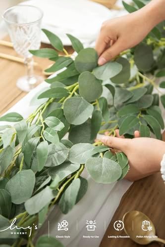 Ling's Moment Green Eucalyptus Garland, 5.9ft, 2pcs - Image 3