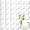 Nuogo 90 Pcs Plastic Cylinder Vases Tall Plastic Flower Vases for Centerpieces Hurricane Candle Holder for Home Wedding Office Party Formal Dinners Decorations (4''/6''/8'') by Nuogo