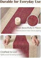 Table Runner, 13.8" × 72", 100% Natural Ramie, Handwoven - Image 6