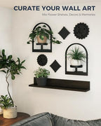 Bamworld Wall Plant Holder Plant Stand Indoor Wall Planters Round - Image 2