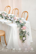 Ling's moment Pink Artificial Flower Garland Wedding Arch 6 FT - Image 2