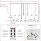 Lewondr Ramadan Curtain String Lights, 138 LEDs Moon Castle Star Lights - Image 5