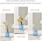 Glass Bud Vases Set of 16 - Blue Assorted Small Mini Glass Vases for Flowers, Crystal Vintage Vase Set, Bulk Centerpieces for Table Décor, Wedding, Home and Events (Blue, 16 Pcs) - Image 5