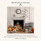 MACKENZIE-CHILDS Resin Pumpkin, Small, Gray-and-White Sterling Check - Image 6