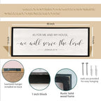 As For Me And My House We Will Serve The Lord Wall Decor 40" x 15", Black - Image 2