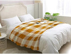 Yellow Plaid Throw Blanket, Fall Gingham Fleece Blanket for Couch Bed Sofa, Autumn Blankets and Throws, Decor & Gifts, Super Soft Plush Flannel Blanket, 50x70 - Image 3