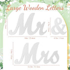 Canlierr 2 Pcs Large Mr & Mrs Sign with Artificial Flower Garland,Champagne - Image 3