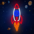 Rocket Neon Sign for Kids Bedroom, Space Decor for Boys Gaming Room by mllusxg