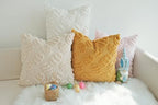 JOJUSIS Decorative Pillow Covers Pack of 4 Throw Pillowcases Faux Fur Couch Cushion Easter Egg 24 x 24 Inch - Image 6