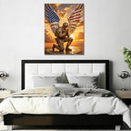 July 4th Patriotic Canvas Wall Art 4th of July USA Decorations American Flag Angel Soldier Picture Wall Decor Independence Day Home Decor 24x32in - Image 5