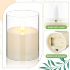 Yunlly 12 Pcs Rose Candle Rings with Candles Sets, Red，Pink，White - Image 4