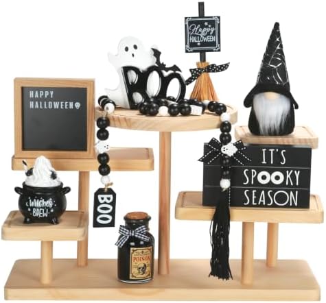 Halloween Decorations Indoor, 8pcs Halloween Tiered Tray Decor Set by SYNCVIBE
