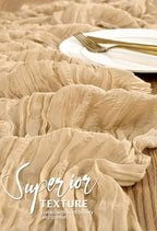 30 Pack Cheesecloth Table Runner 10FT Nude Table Runner Boho Gauze Cheese Cloth Table Runners Long Rustic Sheer Table Decorations for Wedding Party Baby Bridal Shower Birthday Holiday Home - Image 4