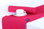 VDS Pack of 5, Burlap Table Runner 100% Natural Jute Rustic Hessian Table Cloth Centrepiece for Wedding Bridal Shower Birthday Event Party Banquet Table Decoration (Size 12X108 Inch)(Magenta) by VDS