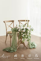 Ling's moment 2 Pack White Floral Garland Wedding Arch Flowers - Image 3