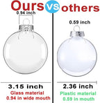Clear Glass Christmas Ornaments, 3.15 inch DIY Christmas Ornaments Balls, Glass Ornaments for Crafts Fillable - 12 PCS - Image 2