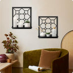 Classical Candle Wall Sconce, Black Bathroom Wall Decor, Farmhouse Wall Art for Living Room Bedroom Bathroom (2 Pack 11.8 x 13 in) - Image 6