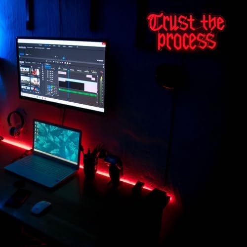 Trust The Process Neon Sign Red Letter Neon Light for Gym Ofiice Room Decor - Image 7