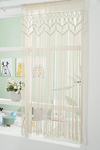 Homesunshine Macrame Wall Hanging Tapestry- Macrame Door Hanging, Room Divider, Macrame Curtains, Window Curtain, Door Curtains, Wedding Backdrop Arch Boho Wall Decor,35x73inch (35X73) - Image 4
