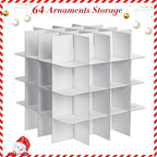 Saintrygo 2 Pcs Xmas Ornament Storage Box 64 Compartment, Tree Style - Image 4