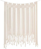 RLoncomix Boho Macrame Wall Hanging, Large Woven Tapestry Wall Art Bohemian Cotton Handmade Macrame Backdrop for Wedding Living Room Gallery Bedroom, Beige, 39"x 45" by RLoncomix