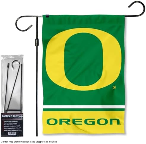 Oregon Garden Banner Flag with Flag Pole Stand Set - Image 2
