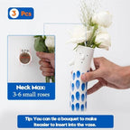 Cute Family Face Vases Set of 3-Unique Ceramic Bud Vases for Small Flower - Image 4